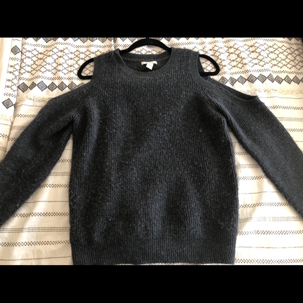 Shoulder Cutout Wool Sweater